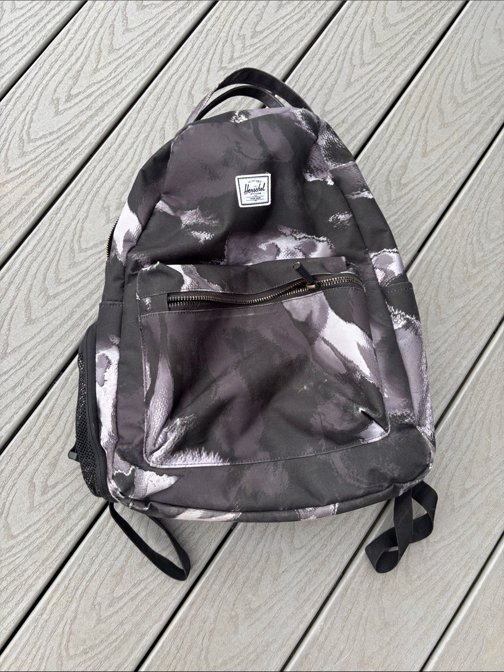 Herschel Supply Company Black and Gray Camouflage Backpack - HERSCHEL Dye Wash